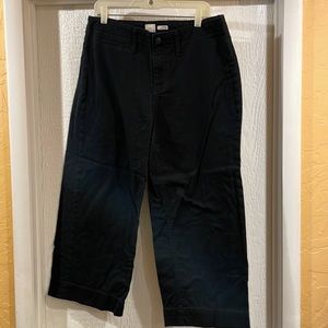 a new day High Waist Wide Crop Stretch Pants Black 14